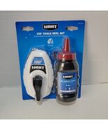 HART 100-Foot Chalk Reel Set + Steel Hook, Permanent RED Marking Chalk 4oz - $6.95