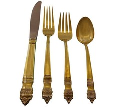 Danish Baroque by Towle Sterling Silver Flatware Service 12 Set Vermeil ... - $4,306.50