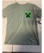 New Minecraft Boys Short Sleeve Graphic Tee T-Shirt Large Creeper - $12.86