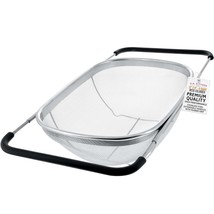 Premium Quality Over The Sink Stainless Steel Oval Colander With Fine Me... - £23.16 GBP