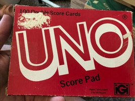 Uno Score Pad International Games 100 Double Score Cards Sealed Vintage 1978 NOS - $7.91