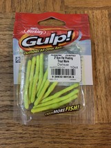 Barkley Gulp Fat Floating Trout Worm Chartreuse-BRAND NEW-SHIP Same Business Day - £11.77 GBP