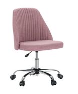 Compact Armless Fabric Swivel Desk Chair - Modern Cute Task Chair with W... - $86.99