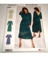 SIMPLICITY R10350 SEWING PATTERN WOMENS DRESS w/V BACK SIZE 6-14 UNCUT - €7,69 EUR