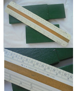 Slide ruler FABER CASTELL MODEL 2722 in wood Original from 1970s in box - £18.72 GBP