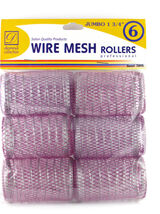 DONNA 1-3/4" JUMBO WIRE MESH HAIR ROLLERS - 6 PCS. (7895) - $9.99