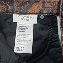 PAIGE W6510 Women's Hoxton Ultra Skinny Coated Brown Snake Print Jeans Size 30 image 4