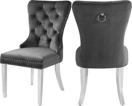 Meridian Furniture Carmen Collection Modern | Contemporary Velvet Upholstered - £371.14 GBP