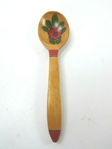 Floral Wooden Spoon Vintage Japan Russia 31947 Wood Decorative - $11.87