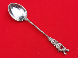 Vintage 800 Sterling Silver Demitasse Coffee Spoon 4&quot; Mythical Winged God Figure - £23.80 GBP