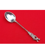 Vintage 800 Sterling Silver Demitasse Coffee Spoon 4&quot; Mythical Winged Go... - £21.25 GBP
