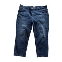 Chicos So Slimming Cropped Denim Jeans Size 3 Blue Stretch Mid-Rise XL 16 - $299.45 MXN