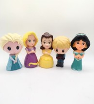 Shantou Disney Princess Figures Lot of 5 One Walgreens Vinyl Elsa Belle ... - £12.14 GBP