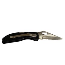 MAXAM Lightweight Lockback Folding Pocket Knife Black Handle Pocket Clip 2.75&quot; - £3.94 GBP