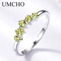 UMCHO Natural African  Amethyst Rings for Women Solid 925 Sterling Silver Stacki - £21.26 GBP