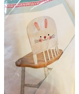 NIP Felt Easter White Bunny Rabbit Chair Back Cover SHIPS FROM THE USA - £7.86 GBP