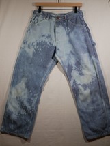 Vintage Round House Striped Jeans Mens 30x32 Straight Distressed USA - £58.96 GBP