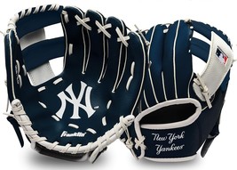 New York Yankees MLB Franklin Kids Baseball TeeBall Mitt Glove 9.5&quot; - $22.99