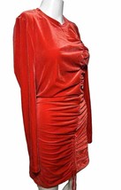 New Juicy Couture Medium Race Car Red Velvet Dress Long Sleeve - $21.80