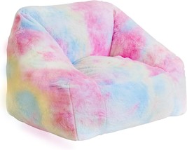 Bean Bag Chairs For Kids, 33&quot; Modern Rainbow Colors Beanbag Sofa With, Colorful - £84.90 GBP