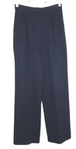 St John Collection Size 4 Santana Knit Blue Pants Dressy Slacks Pleated Pockets - £41.43 GBP
