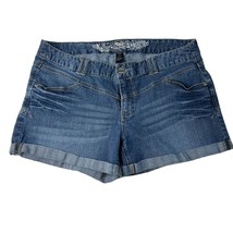 Express Jeans Short Shorts Daisy Duke Hot Pants Mid Rise Sewn Cuff Size ... - £16.77 GBP