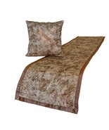 Aranka - Jacquard Copper Decorative Bed Runner and Pillow Cover - £68.81 GBP+
