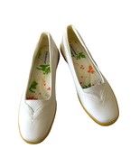 Grasshoppers White Wedge Heel Slip Ons Shoes Sz 6.5 - £17.90 GBP