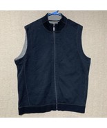 Tommy Bahama Flip Side Men&#39;s XL Black Gray Reversible Full Zip Sweater V... - £18.37 GBP