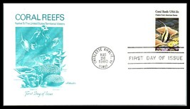 1980 US / VIRGIN ISLANDS FDC Cover - Coral Reefs &quot;2&quot;, Charlotte Amalie N2 - £2.32 GBP