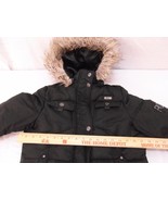 Women&#39;s RocaWear Black Puffer Button Front Faux Fur Hooded Winter Coat S... - $62.73 CAD