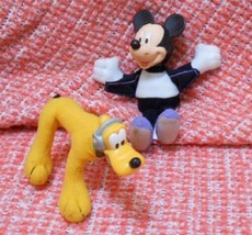 Lot: Mickey Mouse &amp; Pluto 4&quot; Plush Toy Vintage Disney McDonalds Happy Meal - £10.51 GBP