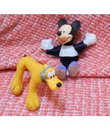 Lot: Mickey Mouse &amp; Pluto 4&quot; Plush Toy Vintage Disney McDonalds Happy Meal - £10.00 GBP