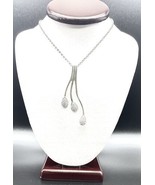 Stamped 925 sterling silver women chain pendant necklace - $59.06 CAD