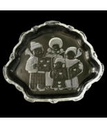 Mikasa Vintage Christmas Carolers Frosted Glass Holiday Snack Candy Dish... - £24.84 GBP