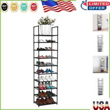 Compact 10-Tier Shoe Rack - Free-Standing Organizer for Classic Home Styles - $490.86 MXN