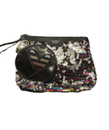 Victoria&#39;s Secret Rainbow Sequins Zip Up Clutch Cosmetic Bag Pouch w/key... - €12,89 EUR