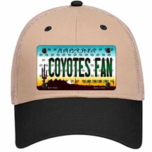 Coyotes Fan Arizona Novelty Khaki Mesh License Plate Hat - $28.99