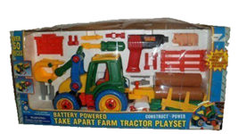 Battery Powered Take Apart Farm Tractor Playset - £65.53 GBP