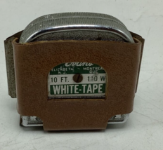 Vintage Evans White Tape Steel Rule 110 W 10 FT. IN Leather case - $13.09