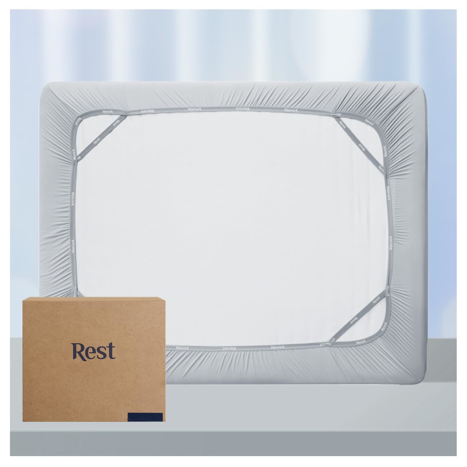 Evercool+ Cooling Fitted Sheet, Queen-Size 15Deep(Stretched Up To 18) Silver Inf