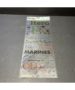 Sticko Phrase Cafe Stickers With Attitude 12 PC MARINES NAVY ARMY MY HERO - $93.01 MXN