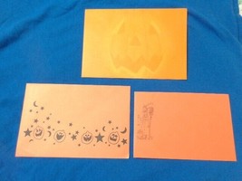 Halloween Orange colored greeting card envelopes Witch Pumpkin - $2.60+