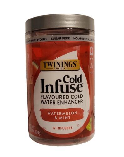Twinings Cold Infuse Watermelon & Mint Cold Water Enhancer 12 bags BB 10/2023 - $14.84