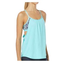 TYR Womens Shea 2 in 1 Swim Tank Tankini Top Cutouts Removable Cups Blue S 4/6 - £15.37 GBP