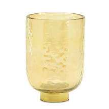 Gold Glass Vase with Metal Accent (Set of 2) - $1,179.58 MXN