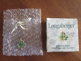 Longaberger St. Patrick&#39;s Day Shamrock Tie-On Three Leaf Clover Good Luck 1999 - £9.62 GBP