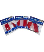Vintage NCE Flag Windsock 12&quot; Long 1991 Set Of 3 NOS Patriotic 4th Of July - $541.88 MXN