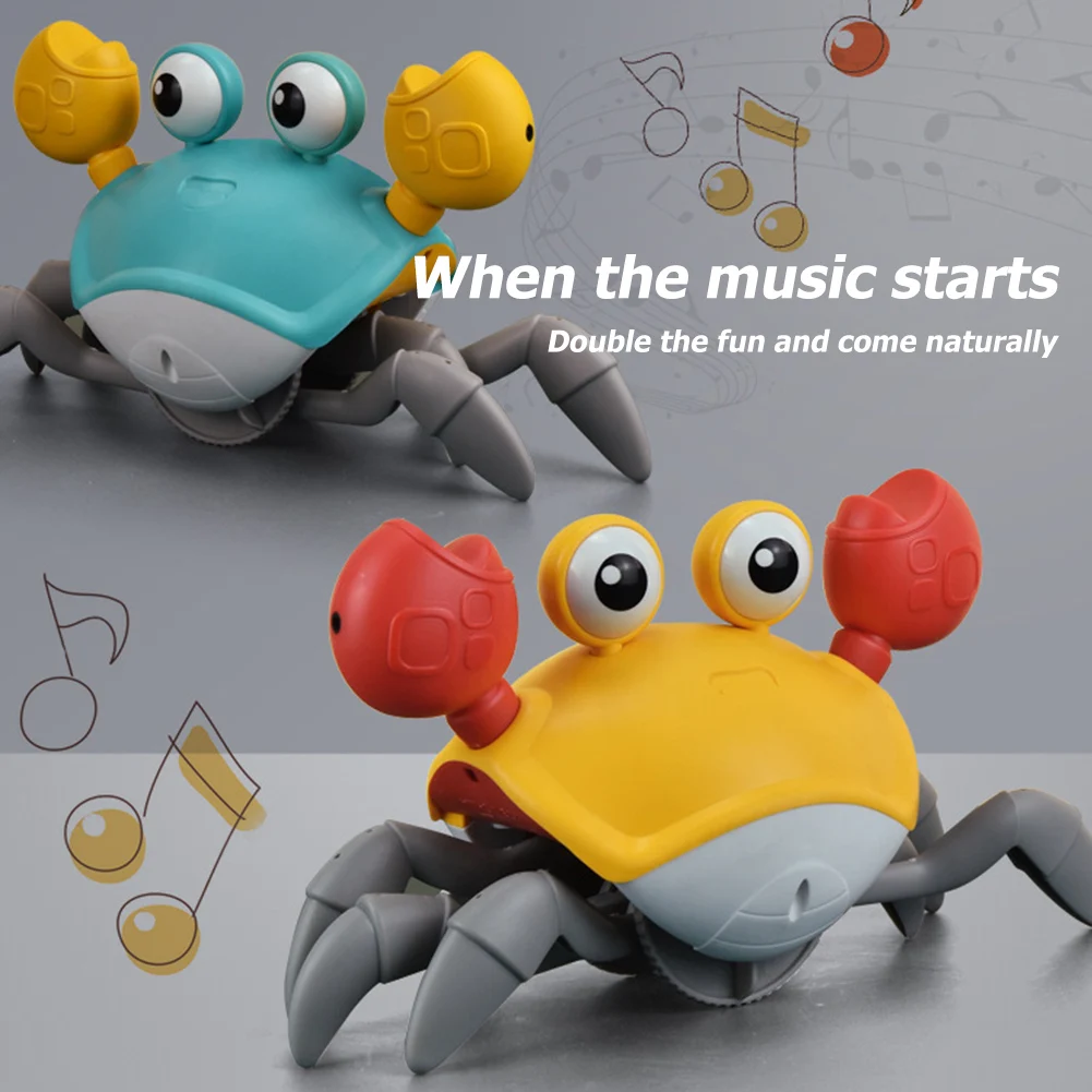 Ab with music led usb charging interactive crawling crab avoid obstacles sensory moving thumb200