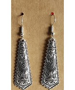 Handcrafted ~ 2.5&quot; Dangle Earring ~ Silver ~ Drop ~ Pierced Earrings (105) - $28.05 CAD